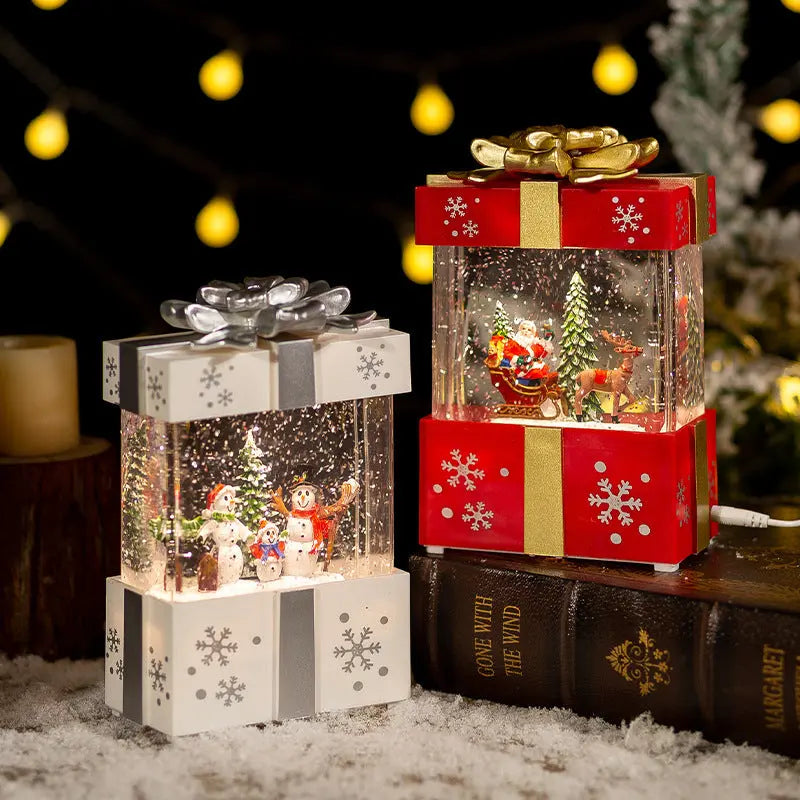 Christmas Decoration Gift Box Crystal Ball Small Night Lamp Ornaments Vyntra shop