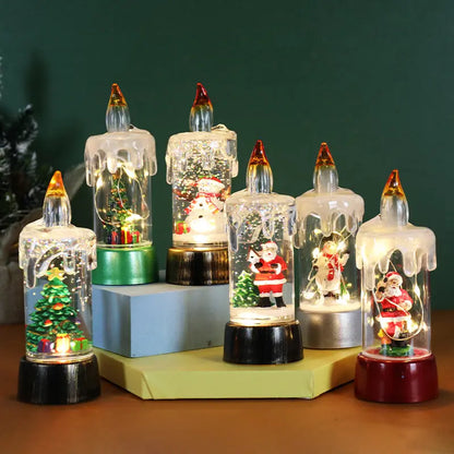 Christmas Decorations Candle Light Crystal Desktop Ornaments Vyntra shop