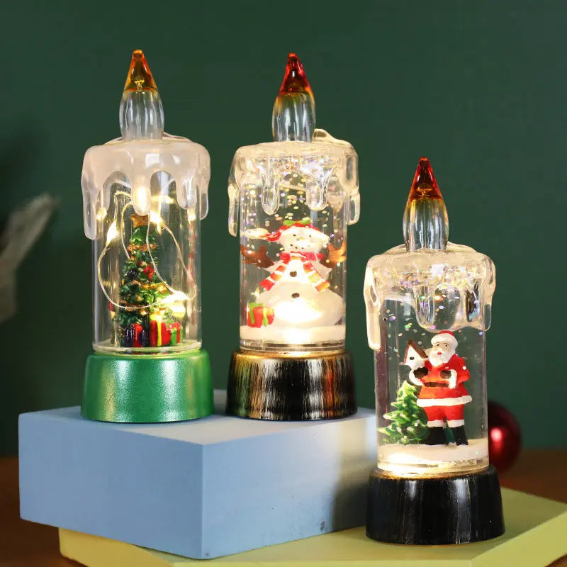 Christmas Decorations Candle Light Crystal Desktop Ornaments Vyntra shop