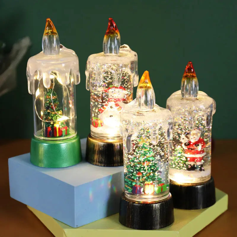 Christmas Decorations Candle Light Crystal Desktop Ornaments Vyntra shop