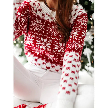 Christmas Elk Long Sleeve Knitted Sweater Vyntra shop